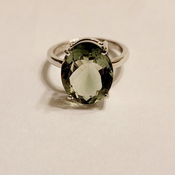 Stunning Natural Afghan Aquamarine Ring 3.65 CT, 18KT white gold, Blue-Green - Picture 7 of 10